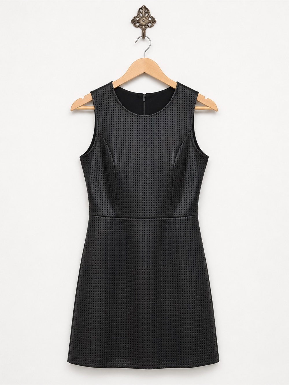 Stylestalker black mesh sleeveless moto biker chic dress 4